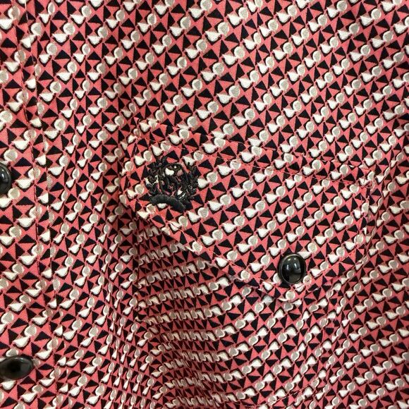 Cinch Shirt Women’s Medium Pink Button Down Snaps Western Rodeo Cowgirl Horse - Picture 3 of 13